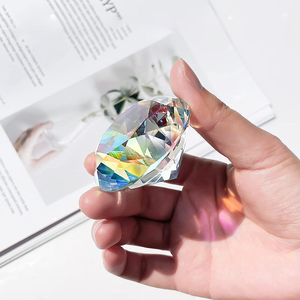 Paper Weight Crystal - AB46-2PCS 50 мм/2 дюйма AB-цветные граненые