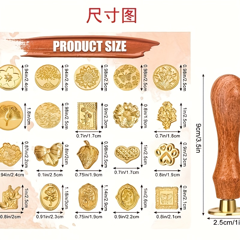 Набор из 21 шт. восковых печат – обзор и цена Wax Seal Stamp Set